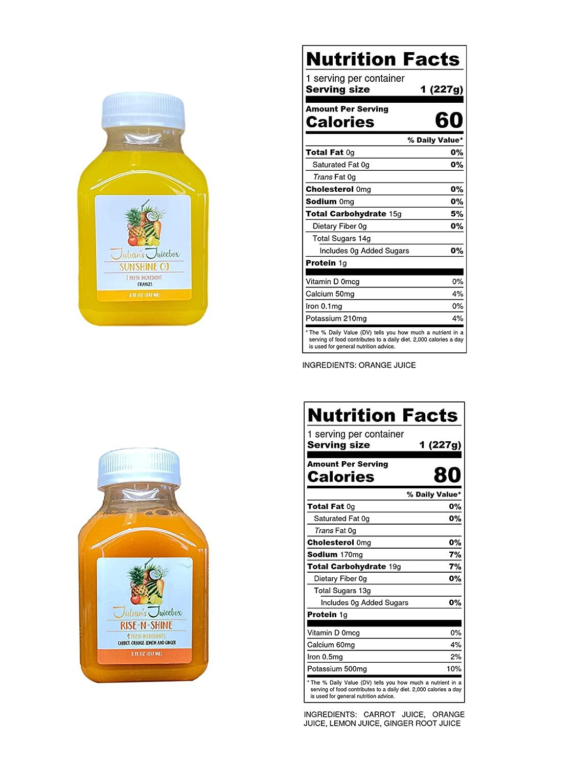 7 Day Juice Cleanse by Julian's Juicebox - Lose Weight, Curve Cravings & Reboot Your System - Great for Kids too!, 7 Day Cleanse (56 Bottles)