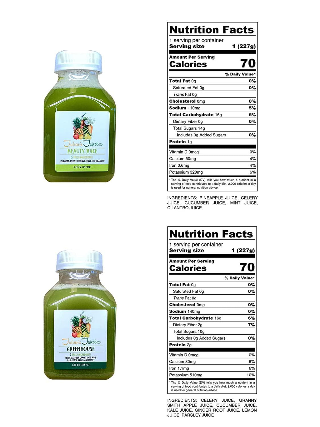 7 Day Juice Cleanse by Julian's Juicebox - Lose Weight, Curve Cravings & Reboot Your System - Great for Kids too!, 7 Day Cleanse (56 Bottles)