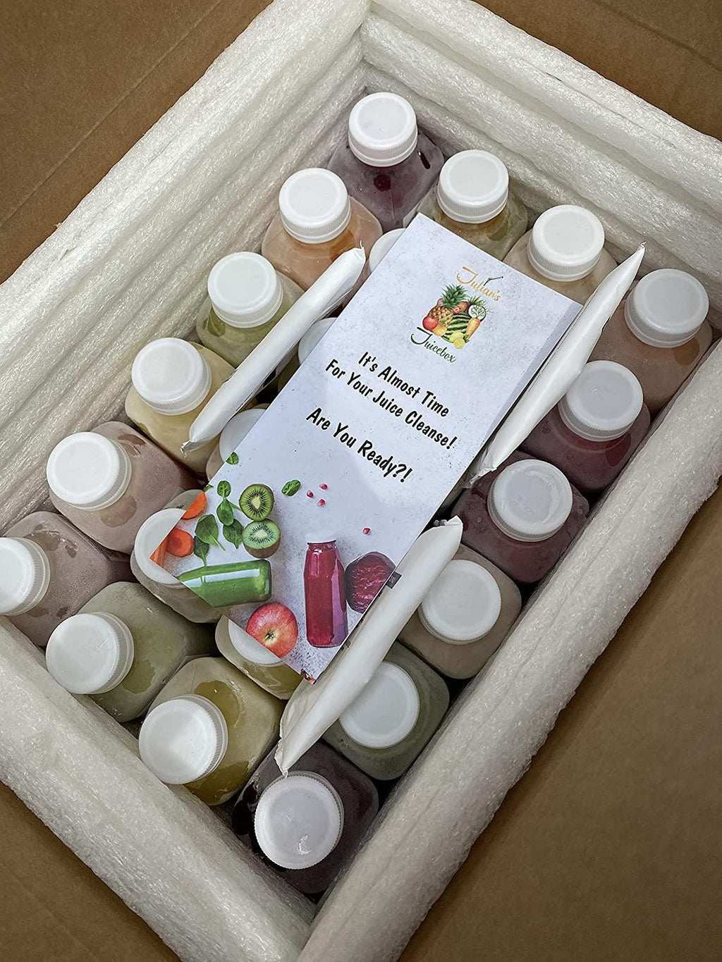 7 Day Juice Cleanse by Julian's Juicebox - Lose Weight, Curve Cravings & Reboot Your System - Great for Kids too!, 7 Day Cleanse (56 Bottles)