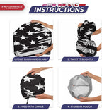 Autoamerics 1-Piece Windshield Sun Shade B&amp;W Art American Flag USA  - Foldable Car Front Window Sunshade for Most Sedans SUV Truck - Blocks Max UV Rays and Keeps Your Vehicle Cool - Medium