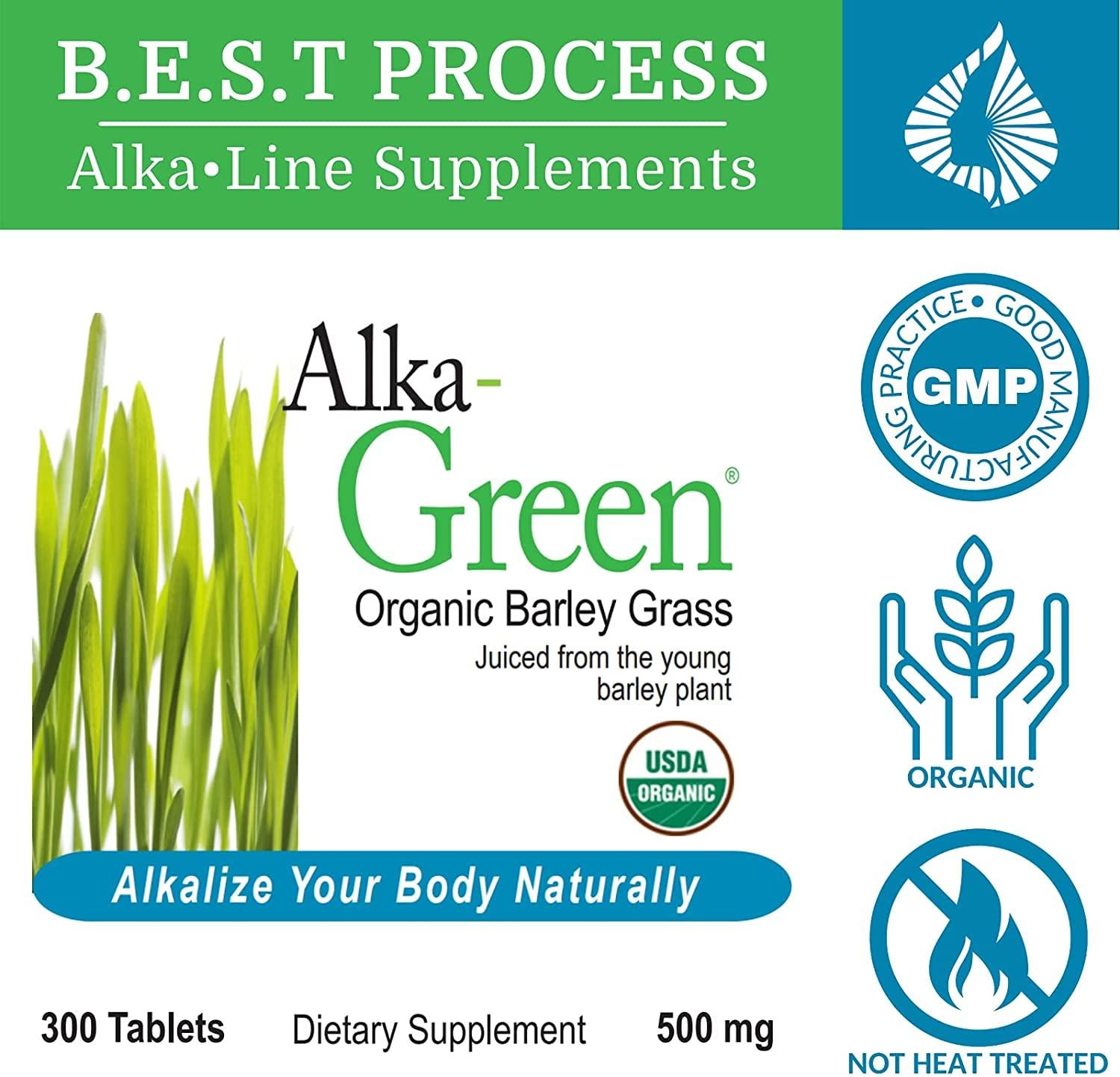 Alka•Green Tablets (12 Pack) Morter HealthSystem Best Process Alkaline — Nutrient Dense Organic Barley Grass Supplement — Natural Source of Enzymes & Amino Acids