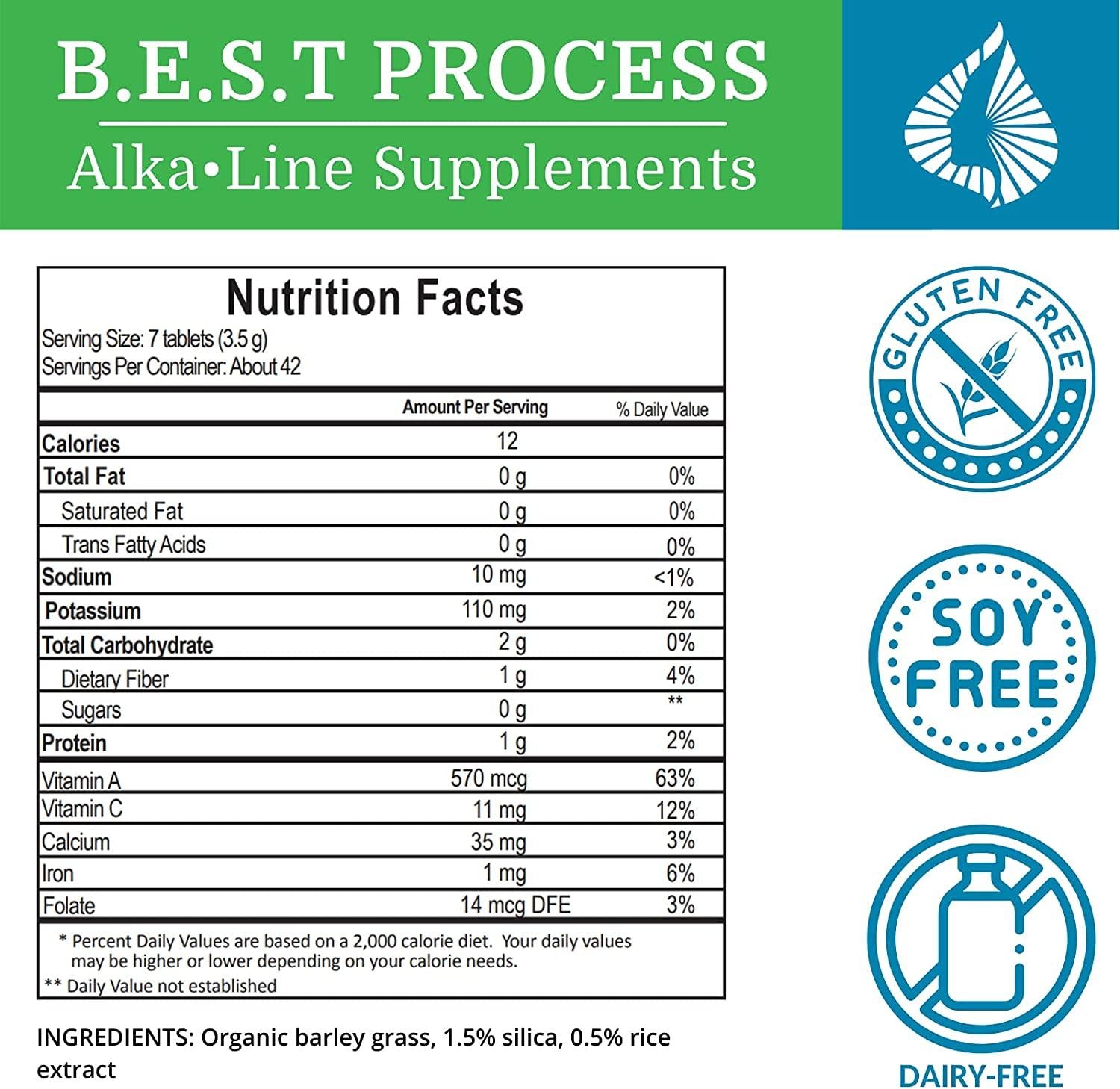 Alka•Green Tablets (12 Pack) Morter HealthSystem Best Process Alkaline — Nutrient Dense Organic Barley Grass Supplement — Natural Source of Enzymes & Amino Acids
