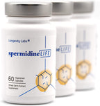 spermidineLIFE Natural Supplement, Plant-Based, Wheat Germ Extract with High Spermidine Content and Zinc for Cell Renewal, Vegan Friendly, Pack of 3