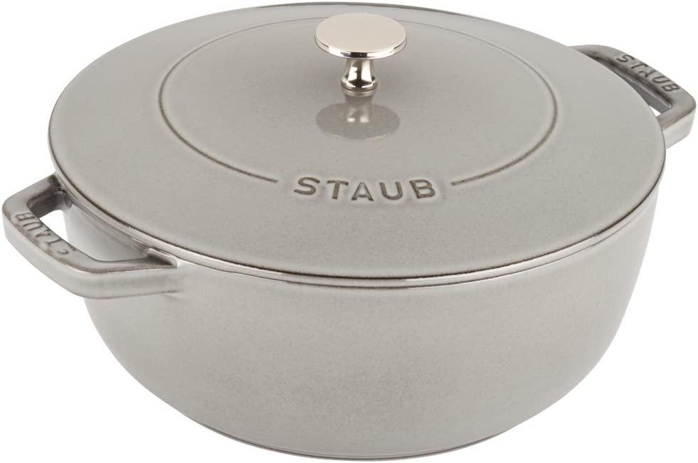 Staub Cast Iron 3.75-qt Essential French Oven - Graphite Grey, Made in France