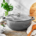 Staub Cast Iron 3.75-qt Essential French Oven - Graphite Grey, Made in France
