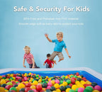 chiclist inflatable swimming pool 120" x72" x20" family swim center for kids full-sized lounge pool for kids adults easy set for backyard summer water party outdoor kiddie pools