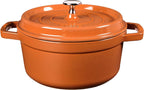 Staub Cast Iron 2.75-qt Round Cocotte - Burnt Orange, Made in France