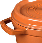 Staub Cast Iron 2.75-qt Round Cocotte - Burnt Orange, Made in France