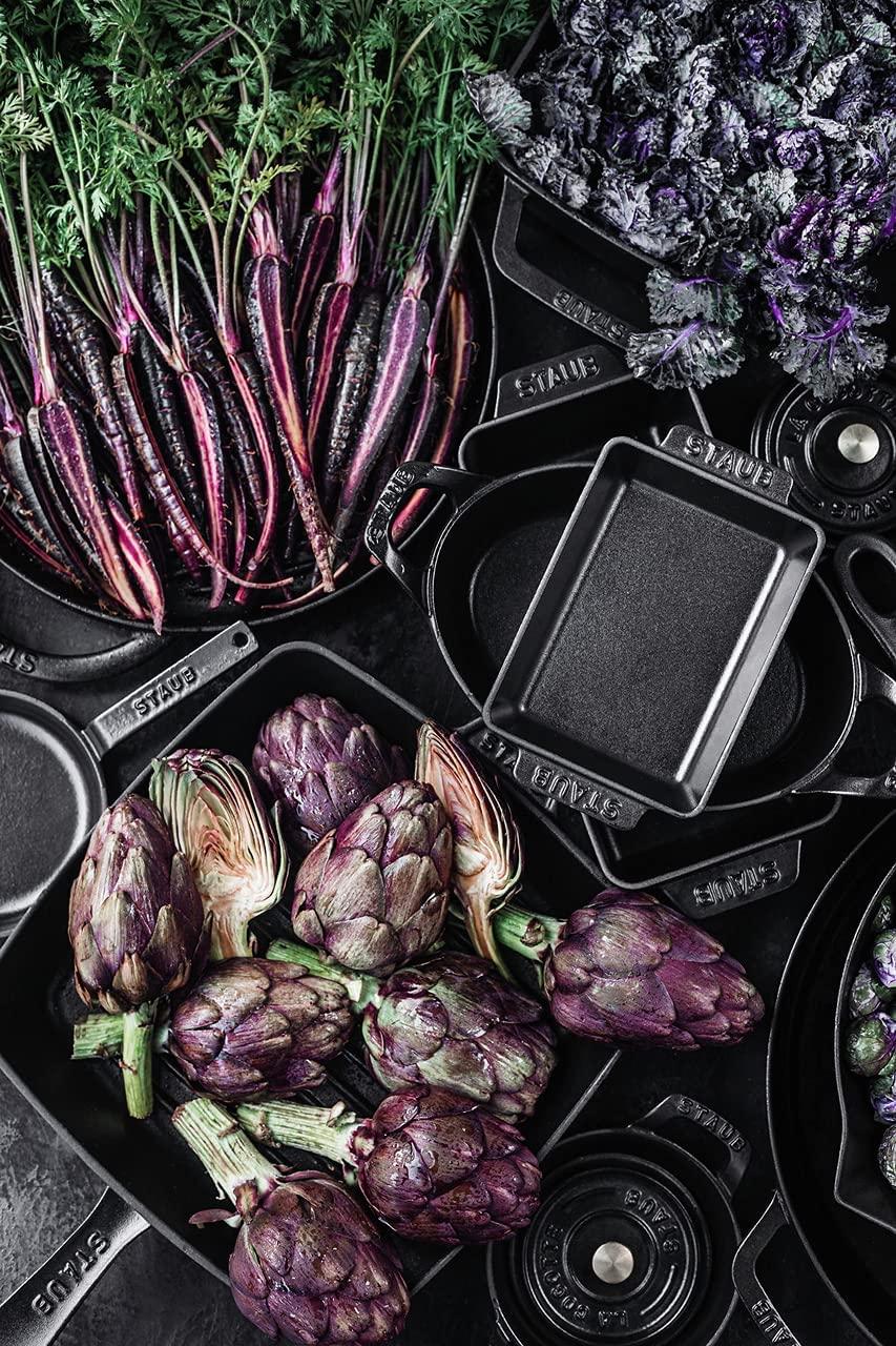 Staub Cast Iron 6-inch Round Gratin Baking Dish - Matte Black, Made in France
