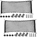 Amiss 2 Packs Cargo Net Stretchable. Adjustable Elastic Trunk Storage Net with Hook for SUVs, Cars and Trucks, Car Exterior Accessories (43.3x15.8 Inch)
