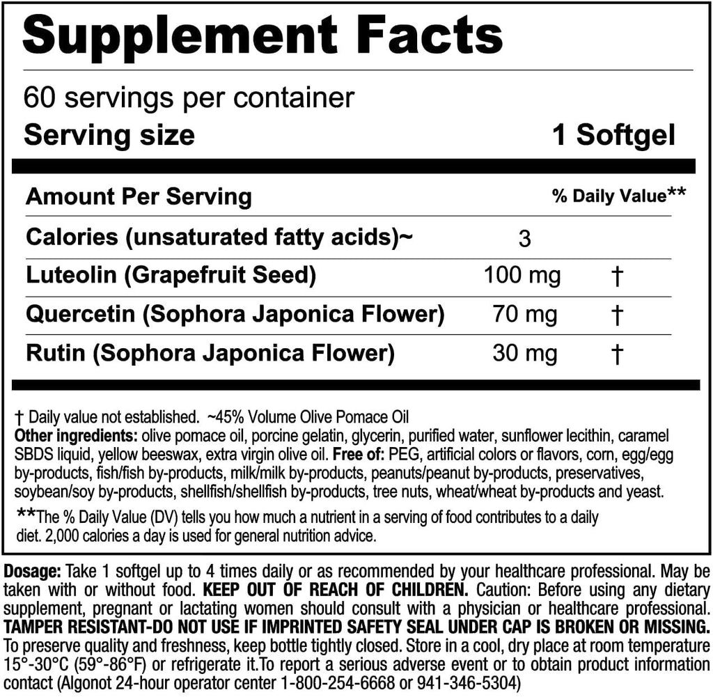 NeuroProtek 8 Pack Combination of Luteolin, Quercetin & Rutin in Olive Pomace Oil (Reduced Price Bundle)