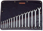 Wright Tool 915 Full Polish 12 Point Combination Wrench Set 5/16" - 1-1/4" (15-Piece),Silver
