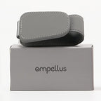 Ompellus Magnetic Leather Sunglass Holder, Eyeglass Hanger Clip for Car Sun Visor, Suitable for Different Size Eyeglasses(Gray)