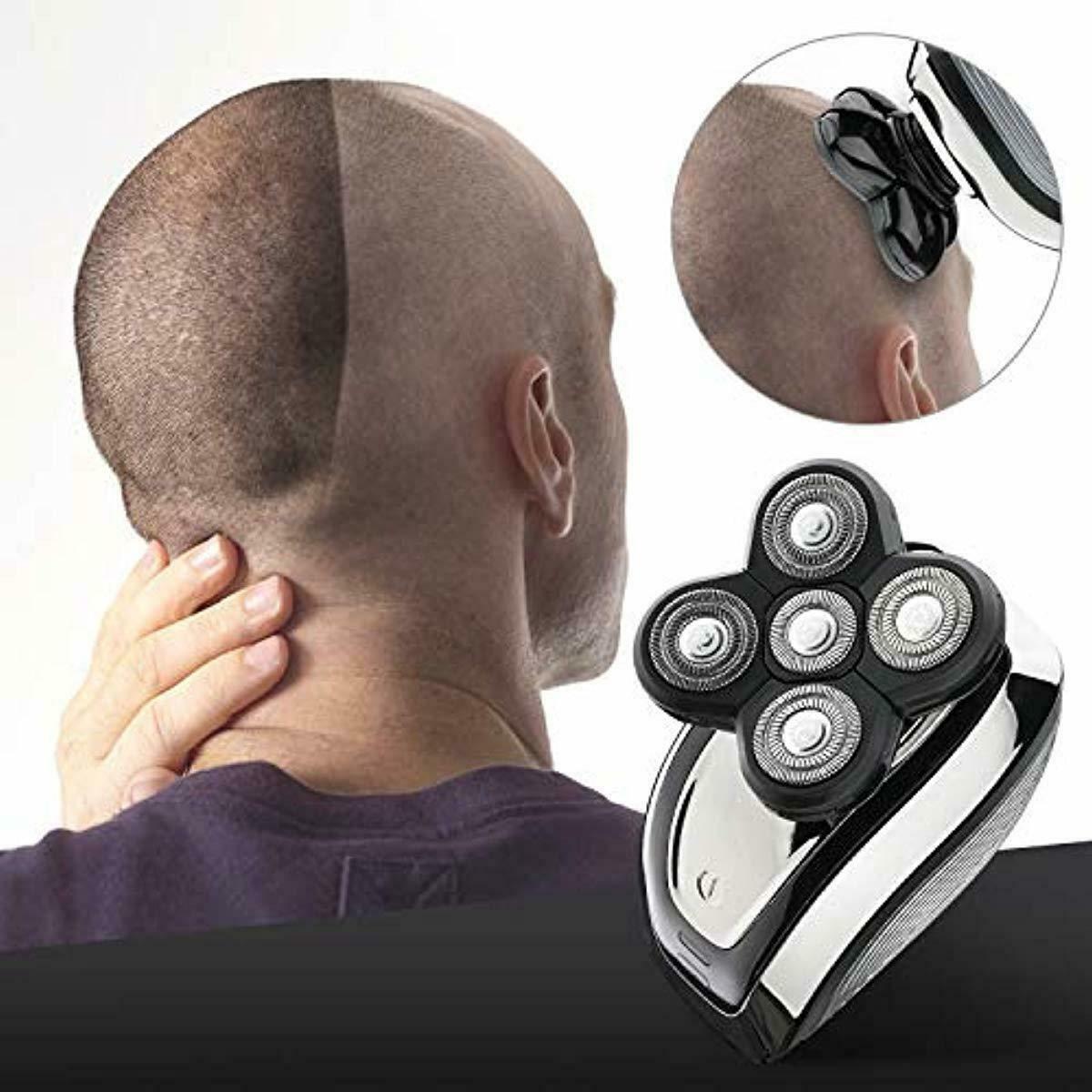 Maquinilla de afeitar eléctrica para hombre, impermeable, 5 en 1, cortadora de