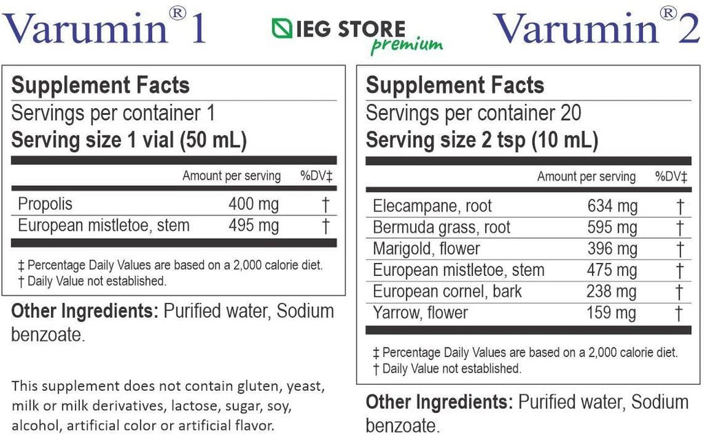IEG Store: Varumin - Pack of 2 - General Body State Improvement - Supports Healthy Immune System