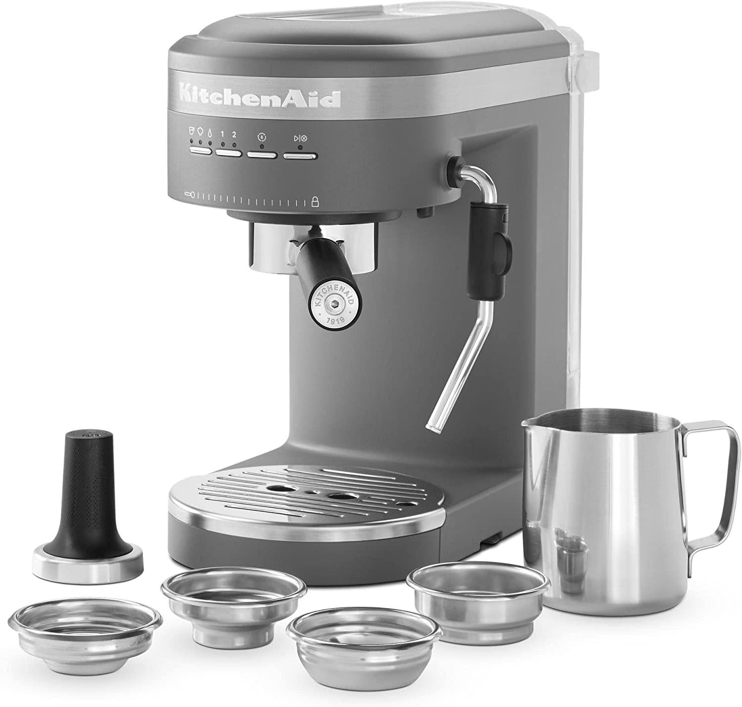 KitchenAid Semi-Automatic Espresso Machine KES6403, Matte Charcoal Grey
