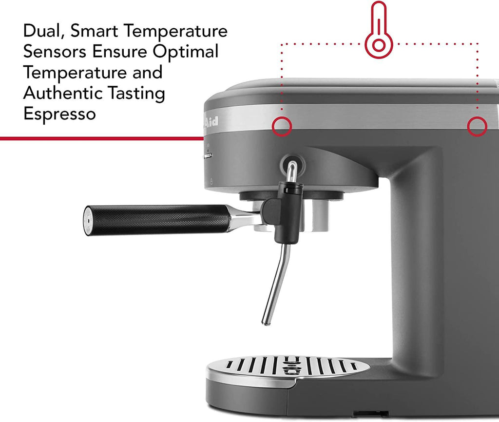 KitchenAid Semi-Automatic Espresso Machine KES6403, Matte Charcoal Grey