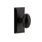Vale Plate 2-3/4 in. Backset Black Iron PassaHall/Closet with Aeg Door Knob