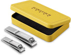Nail Clippers Set, Ultra Sharp Sturdy Fingernail and Toenail Clipper Cutters with Visibly Tin Case by HAWATOUR - Stainless Steel