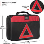 Thrive Roadside Emergency Car Kit - Car Safety Accessories and Tool Kit with Jumper Cables and Mini First Aid Kit - Car Emergency Kit for Women and Men (Square Bag)