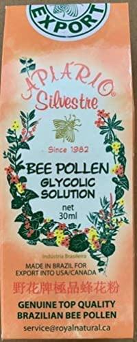 Official Distributor - 10 Bottles of Apiario Silvestre Brazilian Bee Pollen Liquid Glycolic Extract -Non Alcoholic, Wax Free