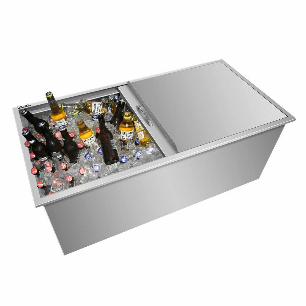 Drop In Ice Chest 36’’L x 18’’W x 14’’H 304  Steel Drop In Coole