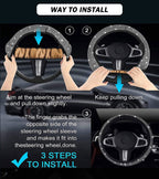 7Pcs Car Decoration Kit, Car Accessories, Car Steering Wheel Covers Set For Women, Bling White Artificial Diamond,  Center Console Cover Pad
