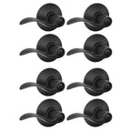 Accent Aged Bronze Privacy Bed/Bath Door Lever (8-Pack)