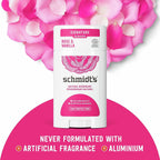 Schmidt's Aluminum Free Natural Deodorant for Women and Men, Rose and Vanilla with 24 Hour Odor Protection, Certified Natural, Vegan, Cruelty Free, 2.65 oz Pack of 2