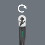WClick-Torque B 1 torque wrench with reversible ratchet, 3/8" x 10-50 Nm, black/green