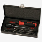 Wiha 28595 Torque Screwdriver and Bits Box Set 10-50 in-lbs, 53 Pieces