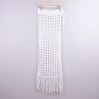 sheer beach maxi knit skirt