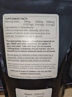 Pure L-Glutathione Reduced Pharmaceutical Grade (1 Pound)