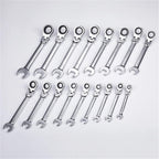 CHENTAOMAYAN Hardware Ratcheting Box Combination Wrenches Ratchet Head 72T Steel for Car Repair Ring Spanner one Set of Key Hand Tools Tool Kits (Color : 12pcs 8 19)