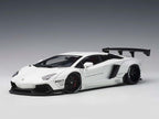 Lamborghini Aventador LB-Works White with Black Wheels 1/18 Model Car by Autoart