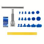Car Dent Repair Puller, Car Repair Tools Kit With 18pcs Plastic Glue Tabs Metal T-Handle Dent Remover Universal For Car Accessories