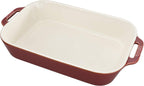 STAUB Ceramics Rectangular Baking Dish, 13x9-inch, Rustic Red