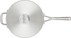 KitchenAid 3-Ply Base Brushed Stainless Steel Deep Saute Pan with Helper Handle and Lid, 4.5 Quart