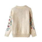 embroidered flower sweater