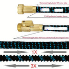 1pc 3/4 Inch Full Copper Connector, Connector Garden Hose, Expandable Retractable Hose Set, Lightweight No Twist, Suitable For Yard Watering Clear