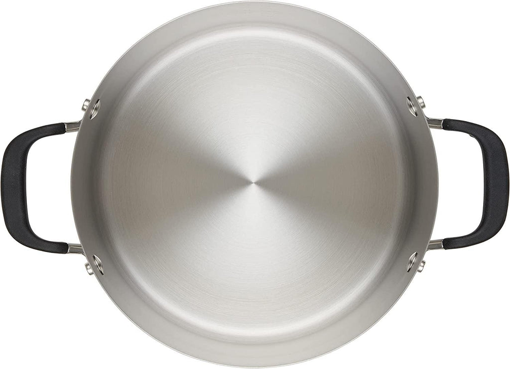 KitchenAid Stainless Steel Casserole with Lid, 4 Quart, Brushed Stainless Steel