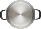 KitchenAid Stainless Steel Casserole with Lid, 4 Quart, Brushed Stainless Steel