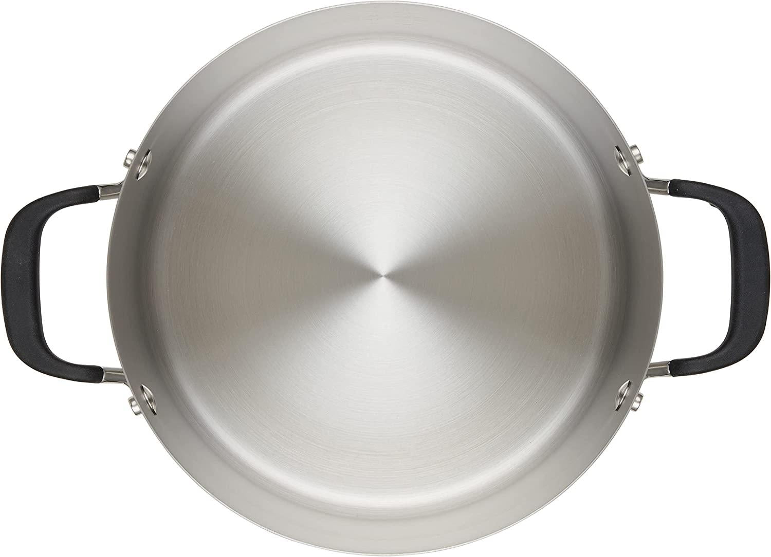KitchenAid Stainless Steel Casserole with Lid, 4 Quart, Brushed Stainless Steel