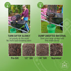 Rolling Garden Sifter with 1/2 in. Screen