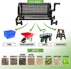 Rolling Garden Sifter with 1/2 in. Screen
