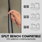 BDK PolyPro Seat Covers Full Set in Solid Beige – Front and Rear Split Bench Seat , Easy to Install for Auto Trucks Van SUV Car