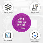 8sanlione 2 Pack Car Cup Holder Coasters, 2.75 Inch Non-Slip PVC Insert Cup Coaster, Anti-Scratch Auto Cup Mats for Women Men, Vehicle Interior Accessories for Car, SUV, Truck (D Purple/2PCS)