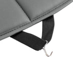 Motor Trend Seat Covers for Cars Trucks SUV, Faux Leather Full Set Gray Padded Car Seat Covers with Storage Pockets, Premium Interior Car Seat Cover