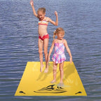 9 X 6 Ft Floating Water Mat Foam Pad Lake Floats Lily Pad, 3-Layer Xpe Water Pad With StoraStraps For Adults Outdoor Water Activities