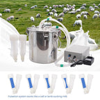 MINYULUA 5L Goat MilMachine, Pulsation Vacuum Pump Sheep Electric Milker, Automatic Portable Livestock MilSupplies Equipment with  Steel Bucket